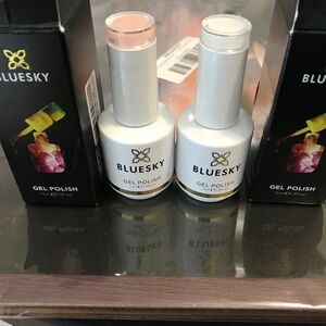 2 bottles of Blue Sky Gel polish